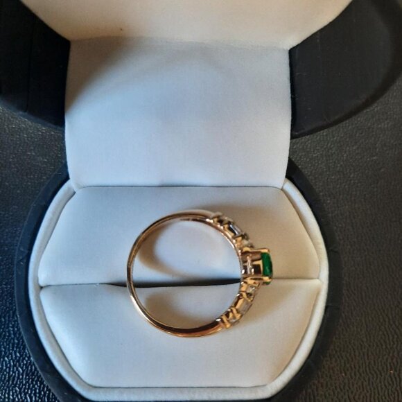 UTC Gold 925 Sterling Silver Ring Size 8 - Picture 7 of 11